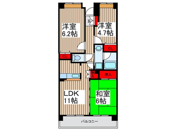 コンブリオⅡの物件間取画像